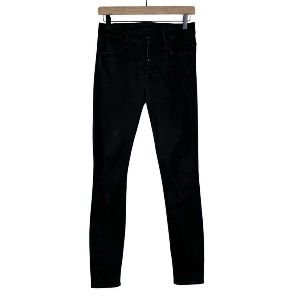 Mother The Pixie Ankle Skinny Jeans In Wash Black Not Guilty Wash Button Fly 27